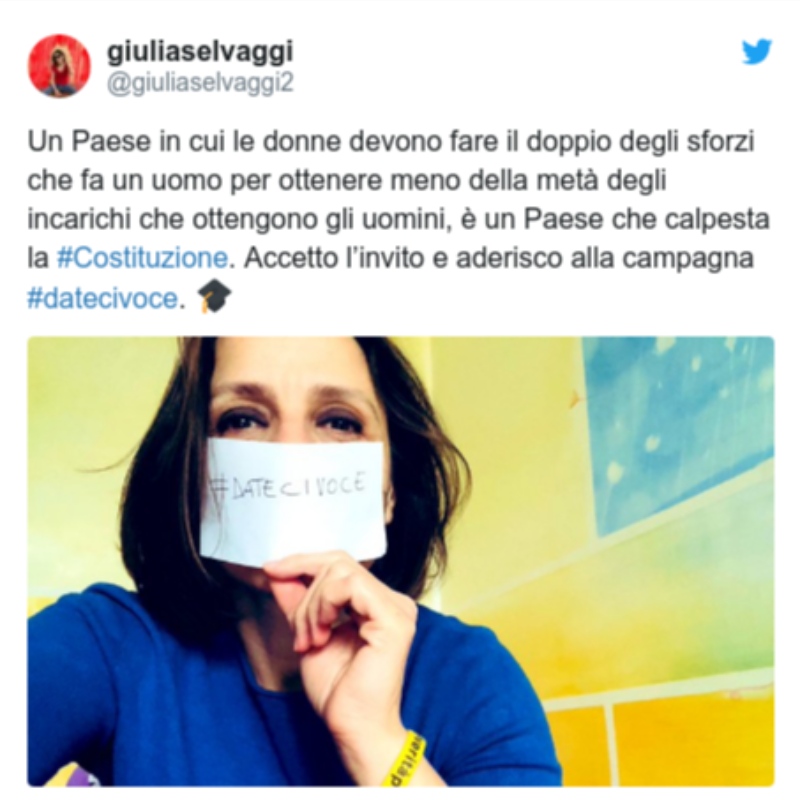 Dateci Voce: Οι ιταλικές γυναίκες απαιτούν φωνή στον αγώνα Covid-19