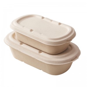 Biograble Food Packaging CornαμύllPacking Box Φαγητό σύνθετο μικροκυματικό Clamshall Take Out Food Containers