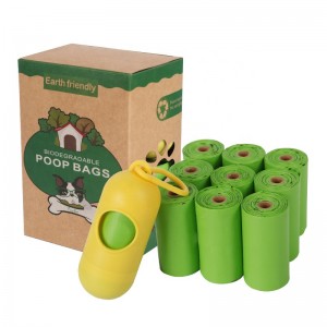 Πλαστικές τσάντες Poop μίας χρήσης μίας χρήσης Poop Biodegradable καλαμπόκι άμυλο Poop σκουπίδια Τσάντες απορριμμάτων