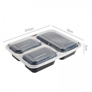 Μίας χρήσης στρογγυλό PP Πλαστικό δοχείο παράδοσης τροφίμων Πλαστικό δοχείο αποθήκευσης Συσκευασία μεσημεριανό κουτί με κάλυμμα